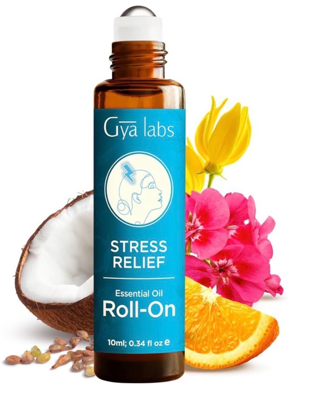 Gya Labs Stress Relief Essential Oil Roll On - 0.34 Fl Oz - NWT